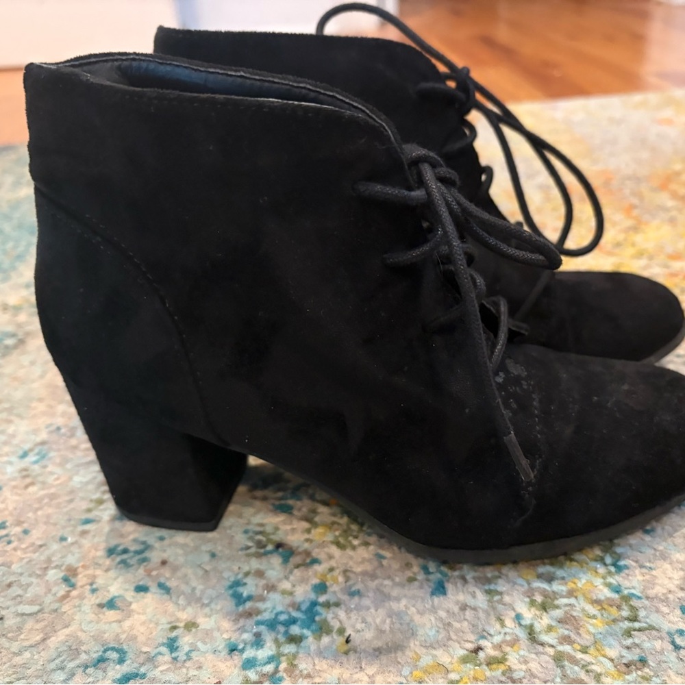 Madden Girl Black Lace-Up Boots